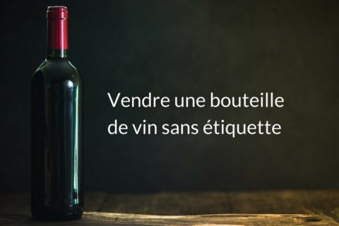 Bouteille de vin sans étiquette. Conseils Vinoptimo